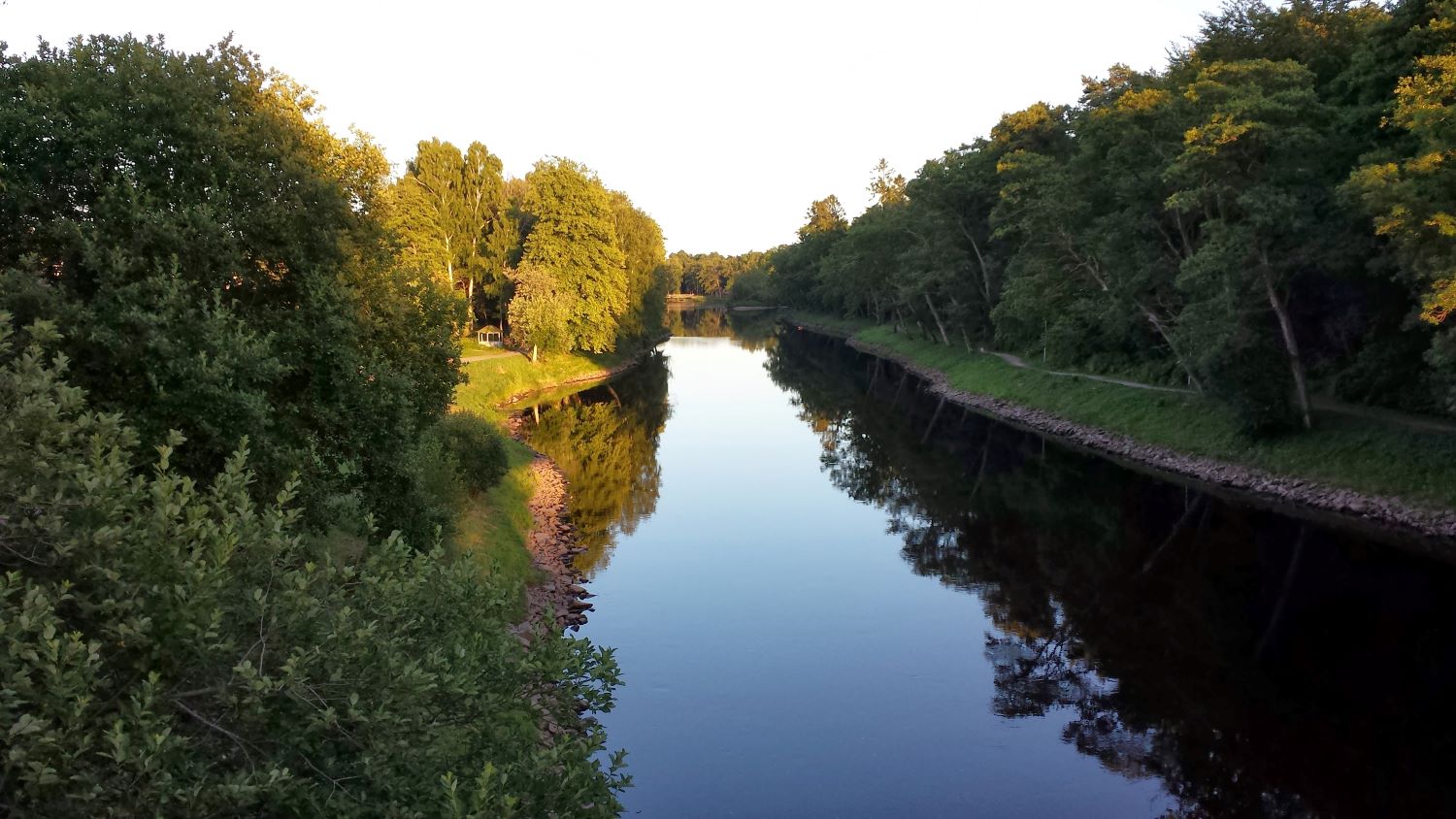 Ätran från Fajansbron i Falkenberg